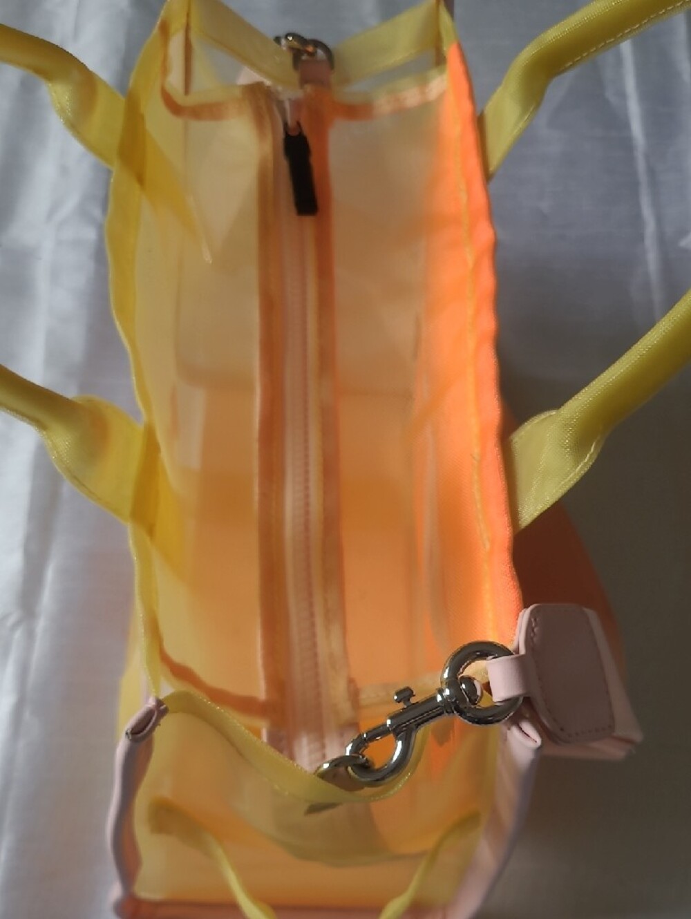 Marc Jacobs Yellow and Pink Transparent 'The Tote Bag' - Picture 10 of 12